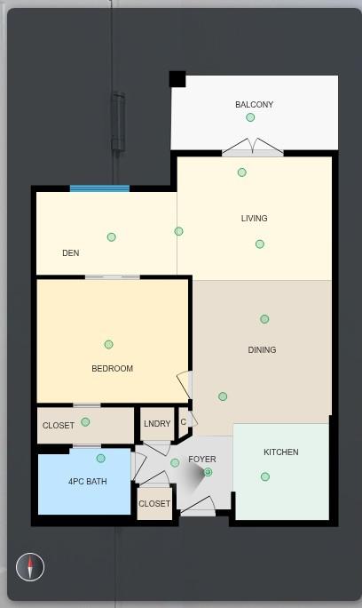 #1213, 310 McKenzie Towne Gate SE - Floor Plan - Unit Layout
